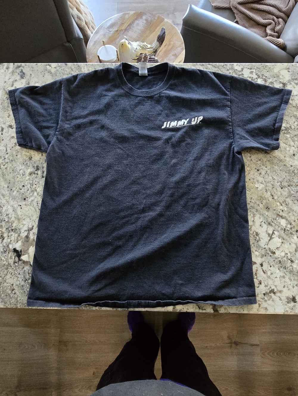 Black 'Jimmy Up' Graphic Tee